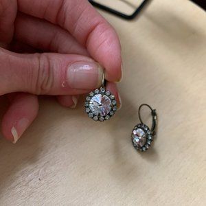 Lever-back Crystal Earrings